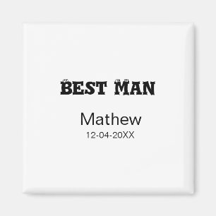 Best man bachelor party add name date simple sdon' magnet