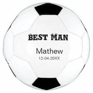 Best man bachelor party add name date simple sdon' soccer ball