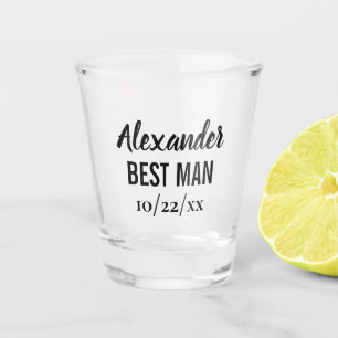 Best Man Bachelor Party Wedding Favor Shot Glass