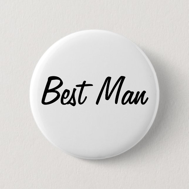 Best Man Badge 2 Inch Round Button (Front)