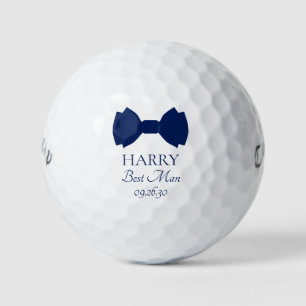 Best Man Blue Bow Tie Golf Balls