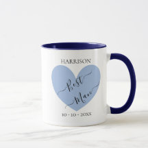Best Man Blue Heart Personalized Mug