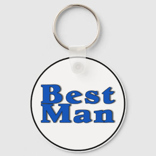 Best Man (Blue) Keychain