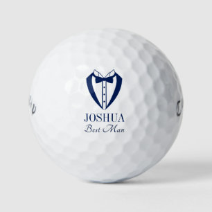 Best Man Blue Tuxedo With Bow Tie Golf Balls