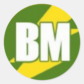 Best Man (BM) Classic Round Sticker