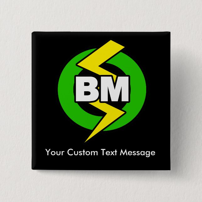 Best Man Button, Custom Text 2 Inch Square Button (Front)