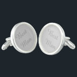 Best Man Cufflinks<br><div class="desc">Sterling Silver plated cufflinks shown in silver grey with Best Man text. Customize this item or buy as is.</div>
