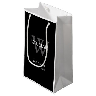 Best Man Custom Modern Chic Classy Small Gift Bag