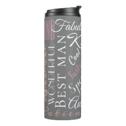 Best Man Custom Positive Attribute Affirmations Thermal Tumbler
