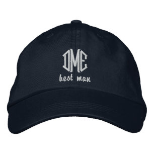 Best Man Custom Wedding Monogram Baseball Cap