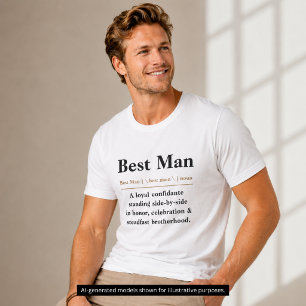 Best Man Dictionary Definition Wedding Party Tri-Blend Shirt