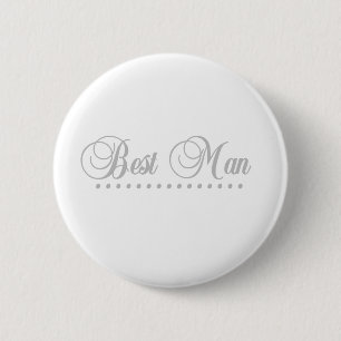 Best Man Elegance 2 Inch Round Button