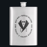 Best Man Elegant Tuxedo Wedding Hip Flask<br><div class="desc">Customize this elegant design for the Best Man with a sleek black tuxedo and personalized text for the best man's name and the wedding couple's names with the date.</div>