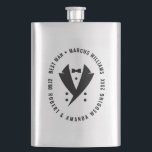 Best Man Elegant Tuxedo Wedding Hip Flask<br><div class="desc">Customize this elegant design for the Best Man with a sleek black tuxedo and personalized text for the best man's name and the wedding couple's names with the date.</div>