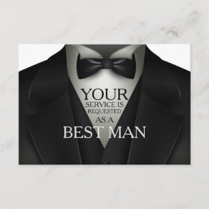 Best Man Elegant Wedding Party Request Invitation