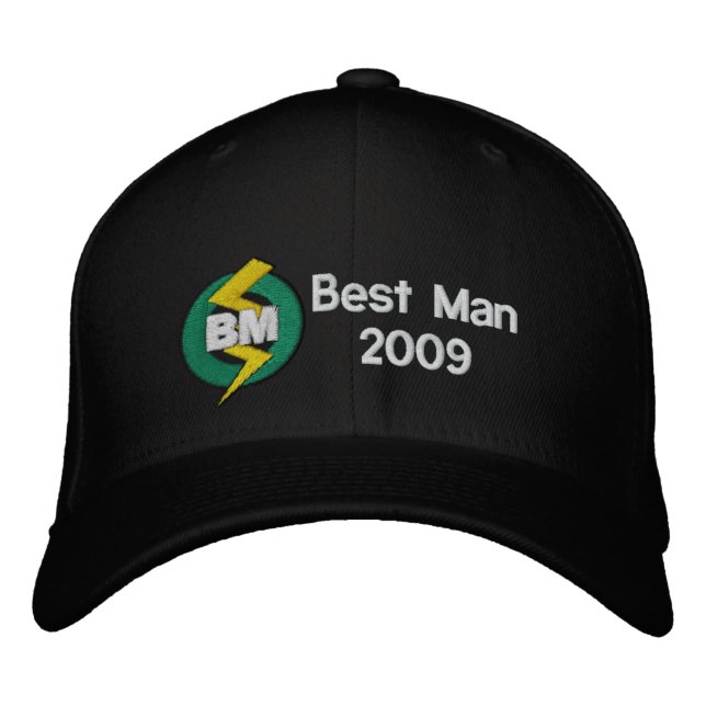 Best Man Embroidered Hat, Customizable Embroidered Hat (Front)