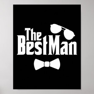 Best Man Friends Groom Bride Wedding Couple Bachel Poster