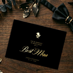 Best Man Funny Wedding Minimalist Proposal Card