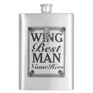 Best Man Gift Flask! From Groom! Add Name! Hip Flask