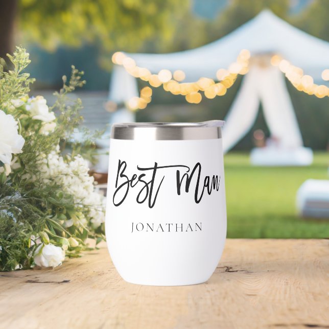 Best Man Gift Name Black Calligraphy  (Wedding)