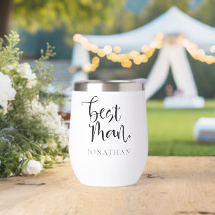 Best Man Gift Name Black Script