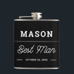 Best Man Gift Personalized Flask<br><div class="desc">Gift your best man a gift he will love! Easily edit the name and colour of this classy flask.</div>