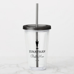 Best Man Gift Wedding Party Custom Personalized  Acrylic Tumbler