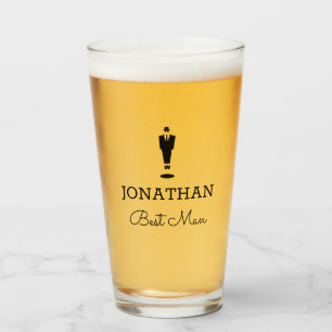 Best Man Gift Wedding Party Custom Personalized   Glass
