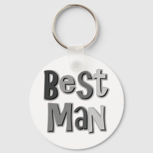 Best Man Grey Keychain