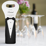 Best Man Groomsman Tuxedo Wine Tote<br><div class="desc">Perfect gift for Best Man or Groomsmen.  Say thank you with a bottle of his favourite in a personalized insulated reusable tote bag. Mr. and Mrs totes make a great wedding rehearsal gift.</div>