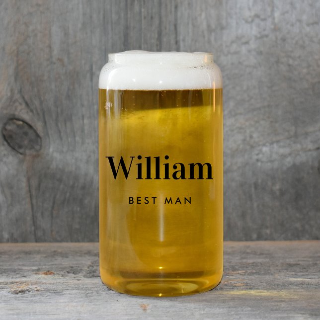 Best Man Groomsman Wedding Can Glass (Creator Uploaded)