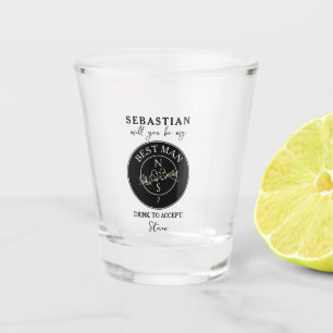 Best Man Groomsmen Proposal Shot Glass