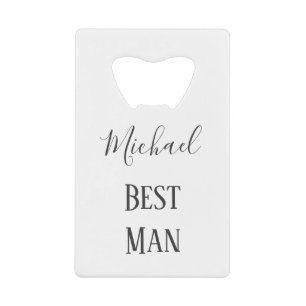 Best Man Keepsake Credit Card Bottle Opener