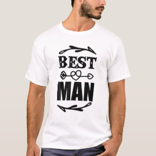 Best Man Matching Cute Arrow Heart Wedding Engagem T-Shirt