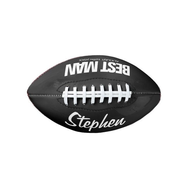 Best Man mini football wedding gift for groomsmen (Front)