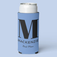 Best Man Monogram Name Blue
