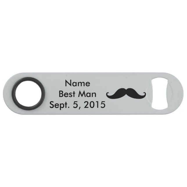 Best Man Moustache Hat and Suit Speed Bottle Opene Opener (Front (Horizontal))