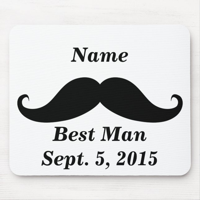 Best Man Moustache Mousepad (Front)