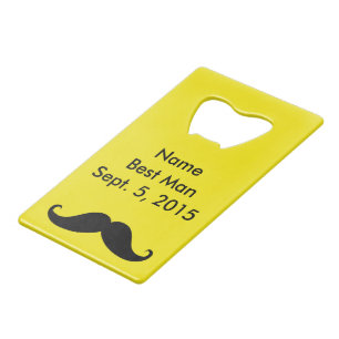 Best Man Moustache & Suit Credit Card Bottle Opene Opener
