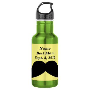 Best Man Moustache Water Bottle
