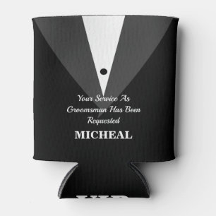 Best Man or Groomsman Invitation Can Cooler