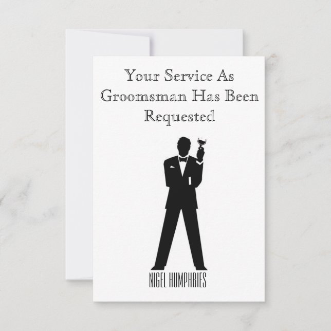 Best Man or Groomsman Invite (Front)