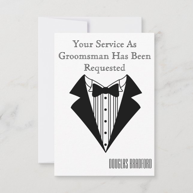 Best Man or Groomsman Invite (Front)