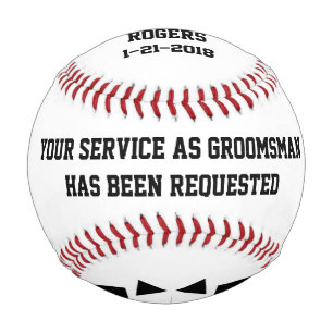 Best Man or Groomsman Invite Baseball