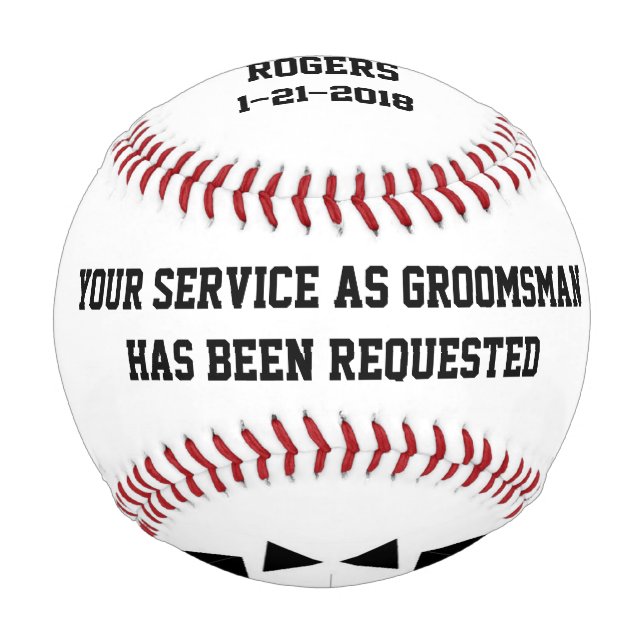 Best Man or Groomsman Invite Baseball (Front)