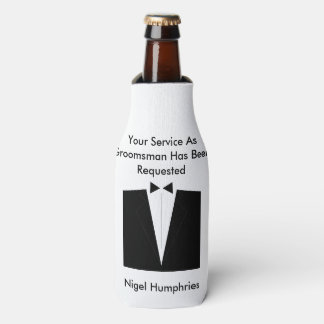 Best Man or Groomsman Invite Bottle Cooler
