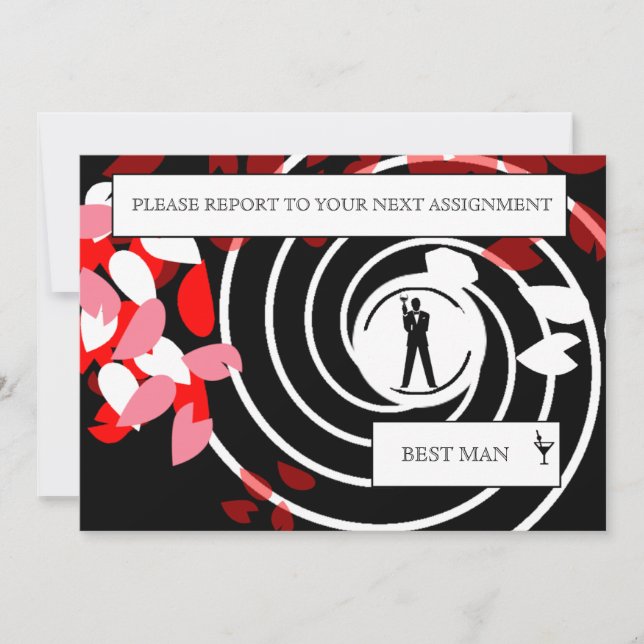 Best Man or Groomsman Invite Card (Front)
