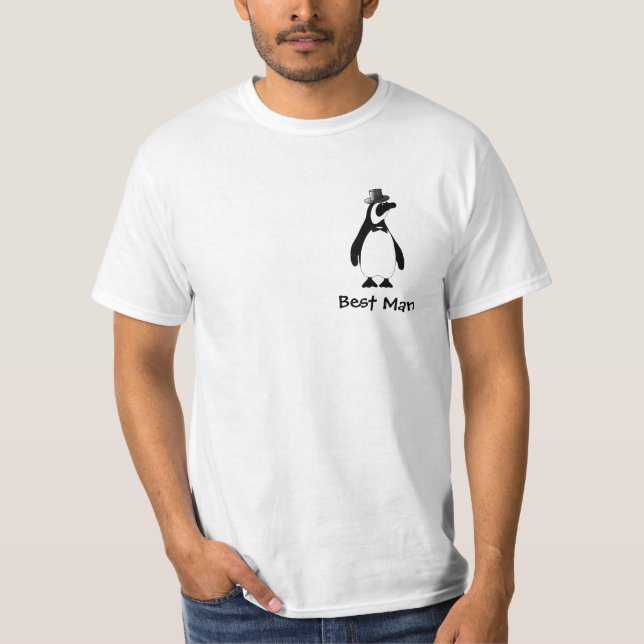 Best Man Penuin T-Shirt (Front)