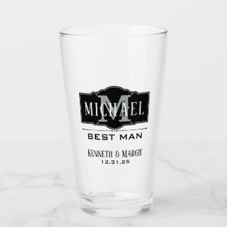 BEST MAN PERSONALIZED GLASS