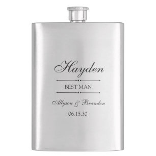 Best Man Personalized Hip Flask
